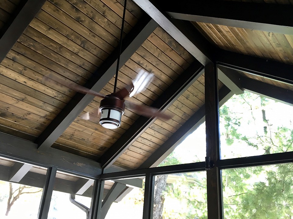 Interior View Of Timber Frame Screened Porch