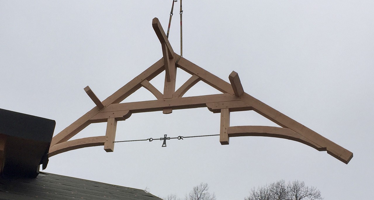 Douglas Fir Modified Arch Brace Timber Truss